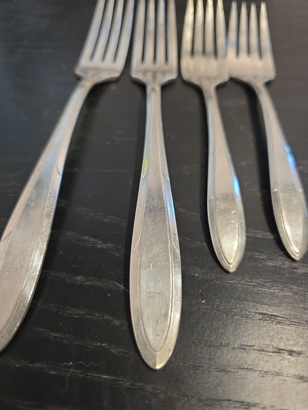 Oneida Silver Stainless Steel Dinner Forks - Set of Four